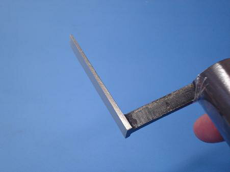 元首 立目地鏝 本焼 (直) 45mm×15.0mm 黒柄 受注生産品 カクマン(本職用) 716