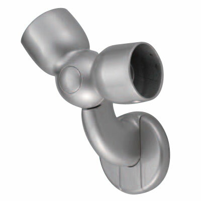 C形ブラケットL自在コーナー 32mm径 シルバー 1箱10個価格 ※メーカー取寄品 シロクマ BR-614