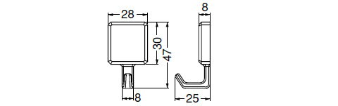 eフックA形 XS グレー 1個価格 ※メーカー取寄品 シロクマ C-2T