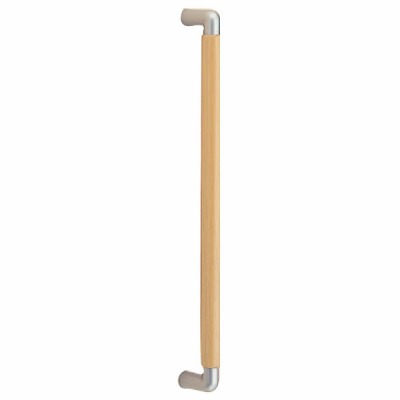 Rakuten - ミロ取手 450mm メン シルバー・ライトオーク 1本価格 ※メーカー取寄品 シロクマ NO-185S