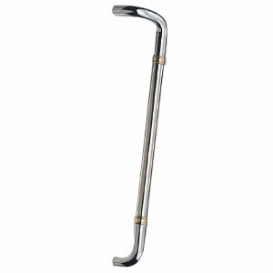 Rakuten - 真鍮 片L形丸棒取手 600mm クローム 右 1組価格 ※メーカー取寄品 シロクマ NO-251R