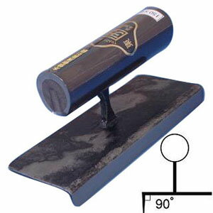 側溝面引鏝 本焼 120mmx内角 黒柄 受注生産品 カクマン(本職用) 762