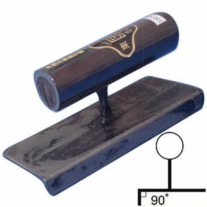 片袖面引鏝 本焼 120mmx15.0mm 黒柄 受注生産品 カクマン(本職用) 763