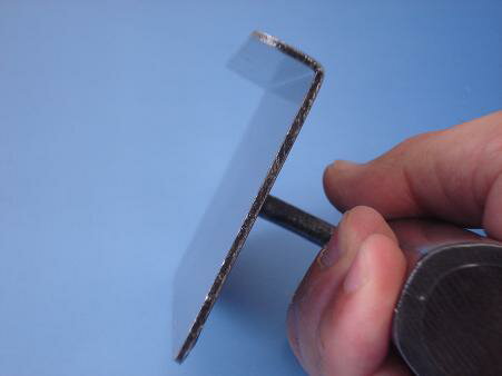 片袖面引鏝 本焼 内丸 150mmxR4.5mm 黒柄 受注生産品 カクマン(本職用) 763