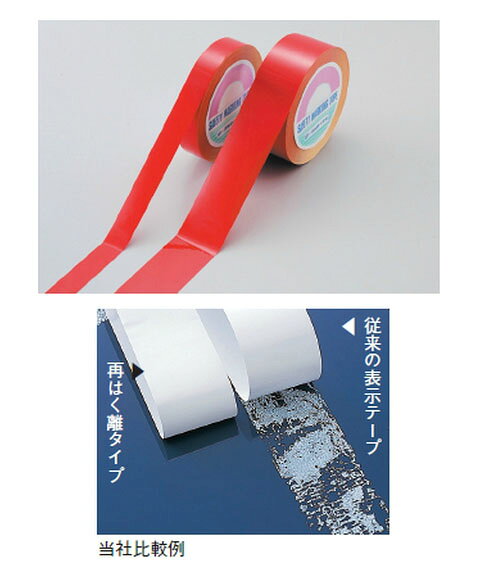 大工道具・金物の専門通販アルデのガードテープ(再はく離タイプ)GTH-252R 25mm幅×20m 日本緑十字社 149024｜アングル2