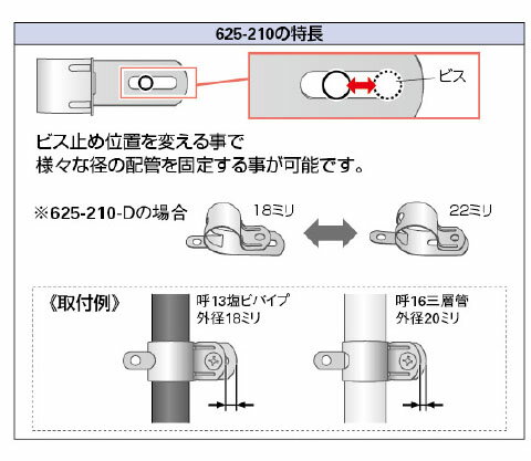 片サドルバンド 対応管径29～36 カクダイ 625-210-F