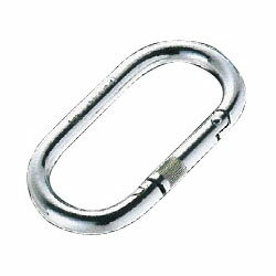 カラビナO型 環なし 使用荷重150kg フジワラ KO-10