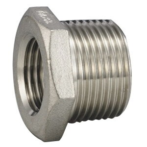 ステンレス製ねじ込継手 ブッシング SCS13A ネジ(R×Rc)1”×3/8 フローバル VBU-0803(4.0)