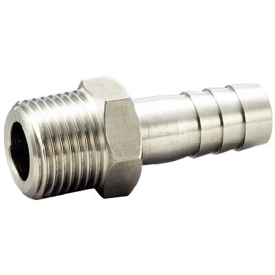 ステンレスホースニップル SUS304 ネジ(R)1/4 タケノコ外径(径D)9 フローバル VHN-0209