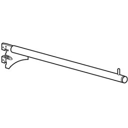 Rフェイスアウトブラケット16径 300mm クローム R-FB-16 ロイヤル R-FB-16