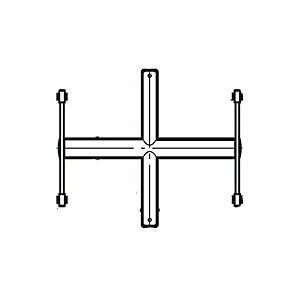 Vヒップクロスバーシングル19径 598mm Aニッケルサテン VHXS-19-2010 ロイヤル VHXS-19-2010