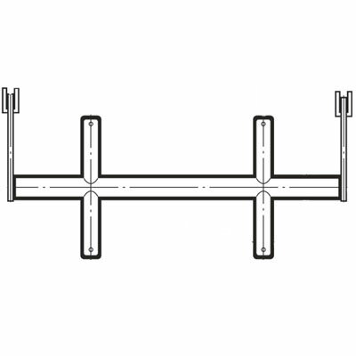 乐天商城 - ブラケットクロスバー25径(自動ロック式抜け止め付き)1200mm クローム BX-25S-2020 ロイヤル BX-25S-2020