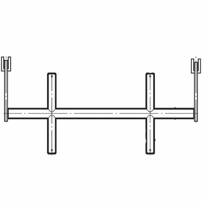 乐天商城 - ブラケットクロスバー19径(自動ロック式抜け止め付き)1200mm Aニッケルサテン BX-19S-2520 ロイヤル BX-19S-2520