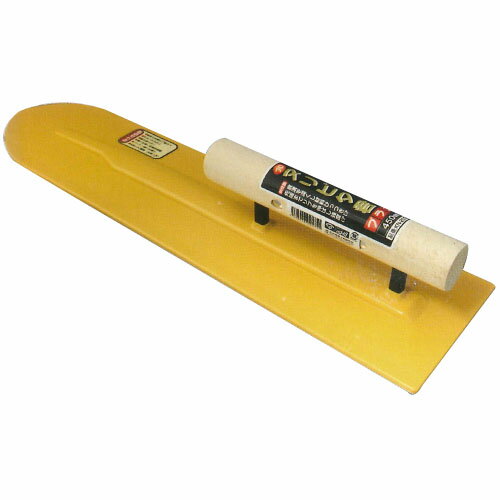 特徴モルタル鏝。耐摩耗性は木鏝の10倍ほどあります。材質は耐衝撃性と弾力性に優れています。桧材の木鏝と同等の使い心地(感触)があります。使用後、ミゾに溜まったモルタルカスも本体の汚れも水洗いで簡単に落ちます。柄がボンド接着+2本のリベット止めでガタつかない。柄が割れにくい。本体は一体成形で外れない。モルタル等を延ばす能力は従来品の数倍で作業効率アップ。仕様全長：450mm