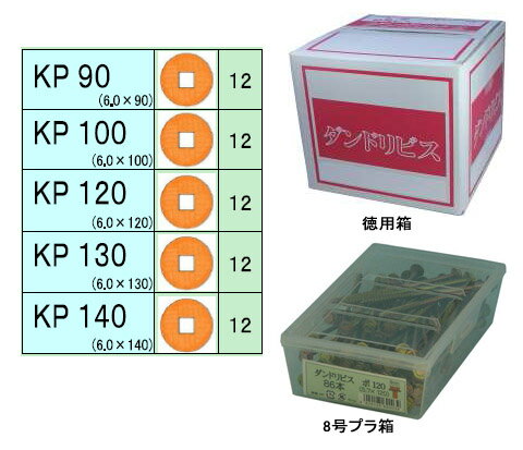 極太KPビス120(四角3番ビット)(8号箱・85本入) ※取寄品 ダンドリビス V-KPX120-PX