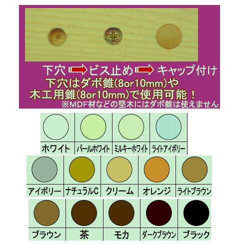 穴キャップ 10mm ダークブラウン A10-9(ブリスターパック・14個入) ※取寄品 ダンド...