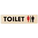 チークサイン TOILET 木目 1箱10枚価格 ※メーカー取寄品 シロクマ NP-10-2