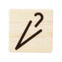 チークサイン No.4 傘マーク 木目 1枚価格 ※メーカー取寄品 シロクマ NP-23-4
