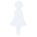 トイレマーク 女 白 1箱5枚価格 ※メーカー取寄品 シロクマ NAC-350-2(3)