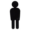 トイレマーク 男 黒 1箱5枚価格 ※メーカー取寄品 シロクマ NAC-350-1(3)