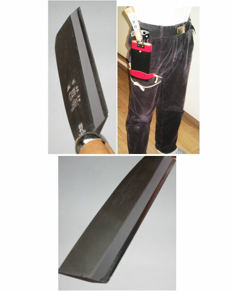 鋼典 両刃鞘鉈 鋼付 180 コブ柄 木鞘 五十嵐刃物工業 C-141