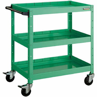 バーディワゴン 750×500×H880 深3段 ヤンググリーン トラスコ BDW-973F3-YG