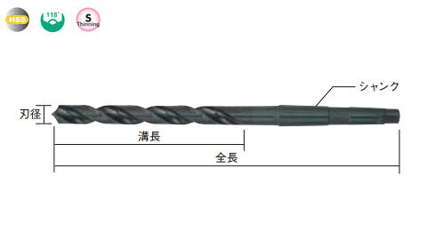 テーパドリル 12.8mm 三菱マテリアル TDD1280M1