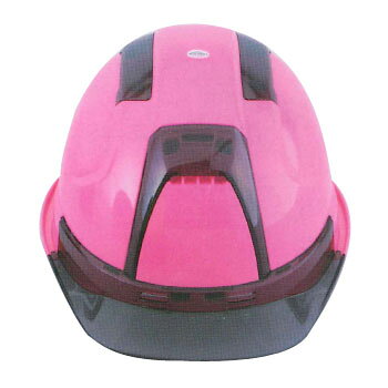 Helmets - 通気孔付ヘルメットVenti(本体・ピンク-ひさし・スモーク)スチロールライナー入※受注生産品 TOYO トーヨーセフティー 390F-OTSS