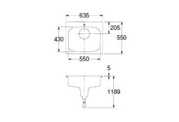 カクダイ ステンレスシンク オーバーカウンタータイプ ※メーカー直送品 457-024