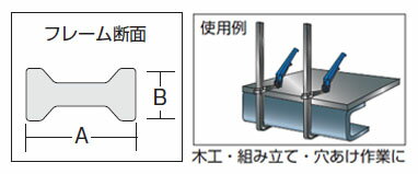 エホマL型クランプラチェット 開き250×フトコロ120mm トラスコ G-25L