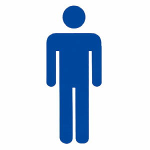 Other - サイン(R付・突出スイング型)男マーク 青 150×150×18 ※メーカー直送 個人宅不可 神栄ホームクリエイト SK-WSR-1SW-S-1