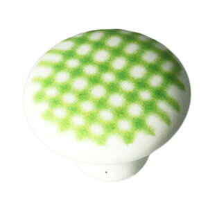陶器ツマミ 38mm チェック(1箱・5個価格) アイワ金属 AP-553C