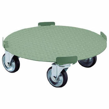 円形台車(4点ガイドタイプ・ストッパーなし)500kg/床面高さ198mm【代引不可・メーカー直送品 車上渡し品】 トラスコ RB-500