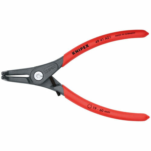軸用精密スナップリングプライヤー 曲 165mm ※取寄品 KNIPEX(クニペックス) 4941-A21