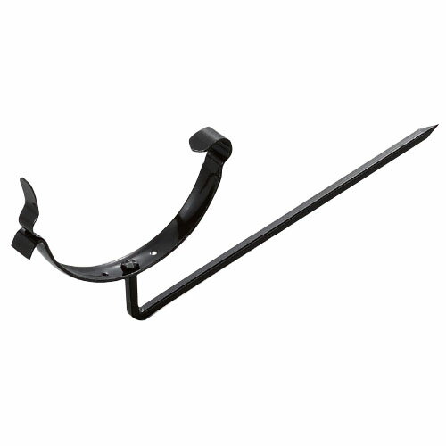 OT先折 6角足打込 両爪バラ(樋120・180L・3.5寸・黒) (1個) 白幡 UK-02C