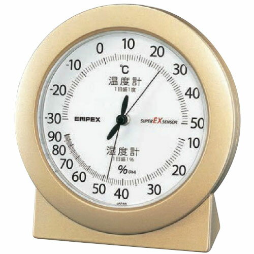 スーパーEX高品質温・湿度計 シャンパンゴールド エンペックス EX-2768