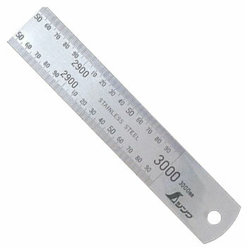 【代引不可】直尺 ステン 3m【メーカー直送品】 シンワ 14079