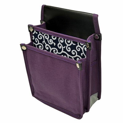 内ポケット付帆布腰袋 YK-23 紫 紺和柄 ※取寄品 マルキン印 183020089