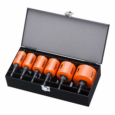H.S.S ハイスホールソー(ツバ無し)TBセット 口径21mm・27mm・33mm・42mm・53mm ユニカ TB-15