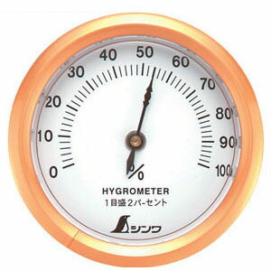 【用途】湿度の測定に使用する湿度計【機能】健康管理や省エネに役立ちます。一目でわかりやすい白文字板を採用しています。【仕様】■精度　　●34％以下：±10％　　●35～75％：±5％　　●76％以上：±10％■測定範囲：0～100％■1目盛：2%【材質】■本体：スチロール樹脂・ABS樹脂■目盛板カバー：スチロール樹脂■針：アルミ【サイズ】縦71mm×横71mm×厚み21mm重量：30g＊落下等の強い衝撃を与えないで下さい。＊本器は設置してから約1時間後に正しい値を示します。
