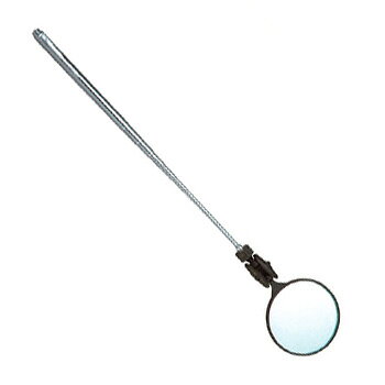 【用途】見えにくい、狭い箇所の点検・観察に使用する点検鏡【機能】鏡の角度を自由に変える事ができます。柄が伸縮出来ます。見えにくい所もらくらく点検できます。【仕様】■アンテナの長さ：530mm■鏡直径：60mm【材質】■アンテナ部：真鍮・クロムメッキ仕上げ■鏡枠部：ABS樹脂■鏡：ガラス【サイズ】縦538mm×横60mm×厚み30mm重量：53g＊落下等の強い衝撃に注意して下さい。