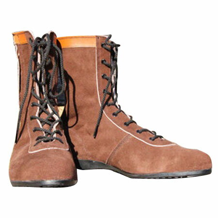 安全靴 茶 27.0cm (L53C) 牛ベロア革 ※取寄品 椿モデル AG35