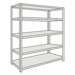 ボルトレス軽量棚L型タイプ(開放型・5段)1818×618×1504mm ネオグレー トラスコ L56W-15-NG
