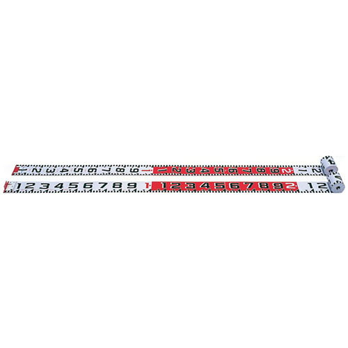仕様120mm幅タイプ/遠距離用JIS1級標準張力：50N赤ベタ：裏表とも1m間隔10mm単位の境目盛仕様：表面タテ数字、裏面ヨコ数字テープサイズ：厚さ0.65mm×幅120mm×長さ10m重量：1420g※メーカーからの取寄せ商品のため、ご注文後のキャンセル、返品、交換はできません。