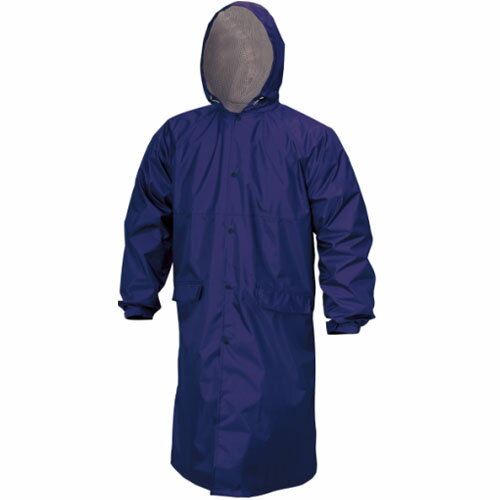 透湿レインコート ネイビー LL ※取寄品 ヤマシュウ 4100