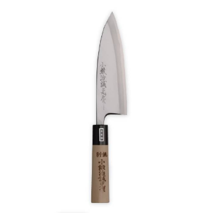 出刃包丁 白鋼本職用 水牛柄付 片刃 刃長135mm ※取寄品 三木刃物 M403
