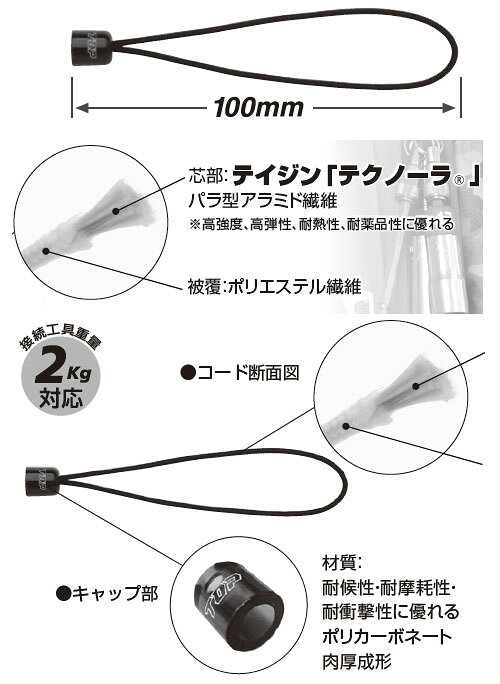 工具接続コード ミドル ブラック ※取寄品 TOP SFC-CMBK