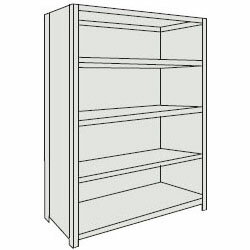 【仕様】●色：ネオグレー●間口×奥行×高さ：1515×615×1804mm●棚段数：5段●有効間口：1425mm●組立目安：2人40分●組立式●均等積載量：100kg/段●最大積載量：1000kg/台●棚板調整ピッチ：50mm●質量：78....