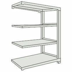 【仕様】●色：ネオグレー●間口×奥行×高さ：1160×455×1508mm●棚段数：4段●有効間口：1116mm●組立目安：2人30分●組立式●均等積載量：150kg/段●最大積載量：1000kg/台●棚板調整ピッチ：25mm●質量：28....
