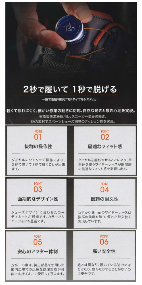 セーフティシューズ A種 ホワイト 27.5cm IGNIO IGS1058TGF